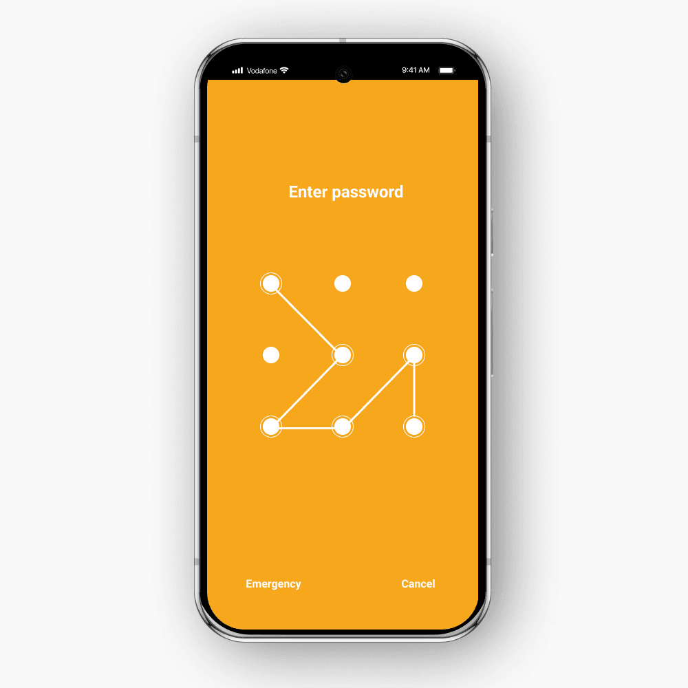 Mobile Number Pattern Mobile phone security code, password or lock for personal online ...
